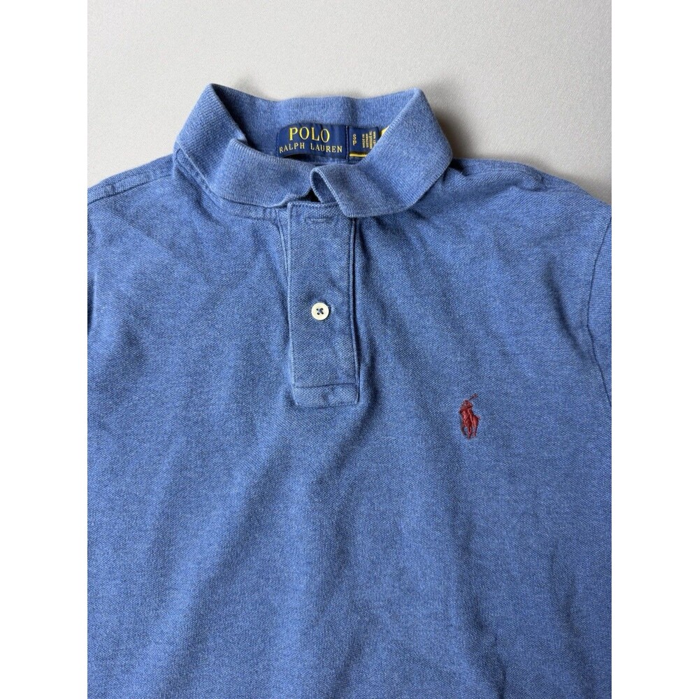 Polo Ralph Lauren Custom Slim Fit Polo Shirt Men’s Small Blue Red Pony Short